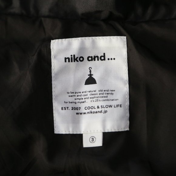 NIKO and... Charcoal gray puffer jacket Size 3 - Picture 5 of 8